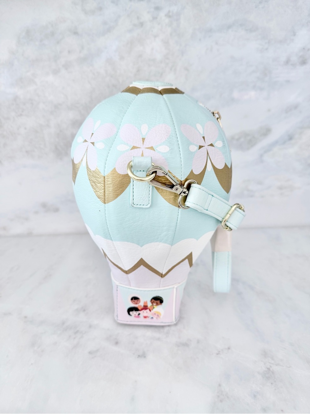 Disney Parks "it's a small world" hot air balloon crossbody bag